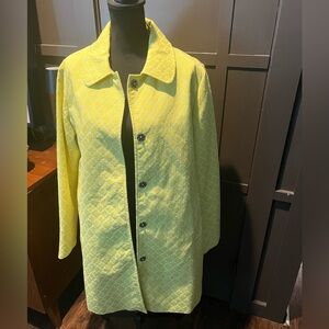 Merona Yellow/White Women's Coat Size XXL/TTG Fits like a XLarge
